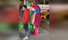 青蛙吃瓜图片,夏日田园趣味瞬间